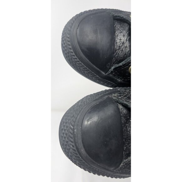 Converse Womens Black Leather Chuck Taylor All Star Low Top Sneaker Shoes Size 8 - Picture 3 of 13